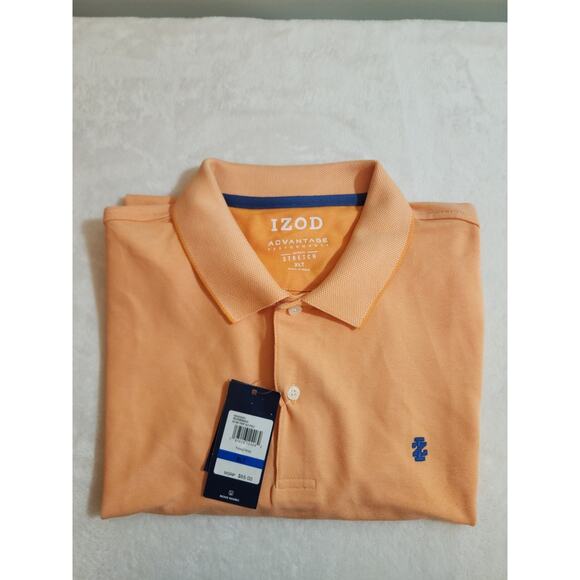 Izod NWT Advantage Performance Polo Shirt Mens XLT XL Tall Orange Short Sleeve - Picture 1 of 11